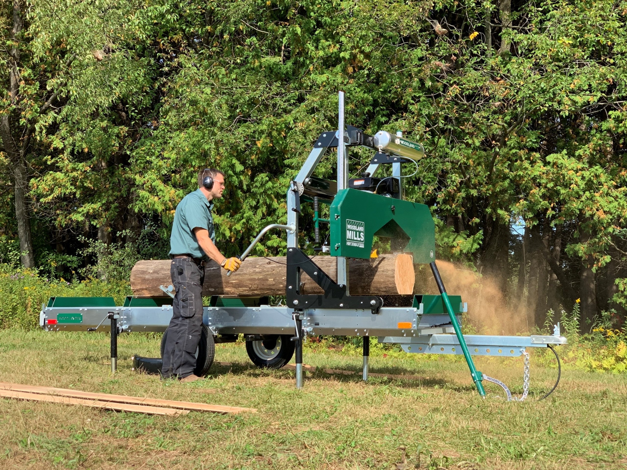 Woodland Mills HM130MAX Trailer Mounted Sawmill