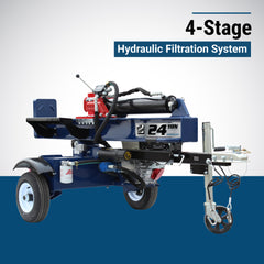 Iron & Oak Log Splitter | 24-Ton | Tow-Behind | Honda GX160