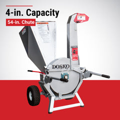 Dosko Wood Chipper | 4 In. Portable | Honda GX | 13-21T-13H