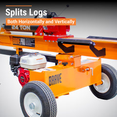 BravePro Log Splitter | 24-Ton | Horizontal & Vertical | Honda GX160