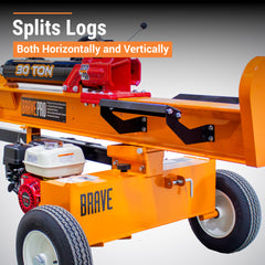 BravePro Log Splitter | 30-Ton | Horizontal & Vertical | Honda GX200