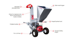 Dosko Wood Chipper | 4 In. Portable | Honda GX | 13-21T-13H