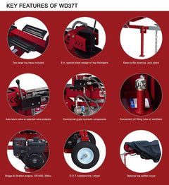 Boss Industrial 37 Ton Horizontal/ Vertical Gas Log Splitter