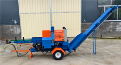 FP-480FR firewood processor front angle view 15HP gasoline electric