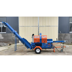 FP-480FR firewood processor rear view loading conveyor 480mm diameter